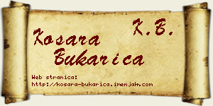 Kosara Bukarica vizit kartica